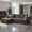 Gray (Plush Corduroy), variant on Toject 106" Sectional Couch, Modern L Shaped Sofa with Chaise Lounge, Gray