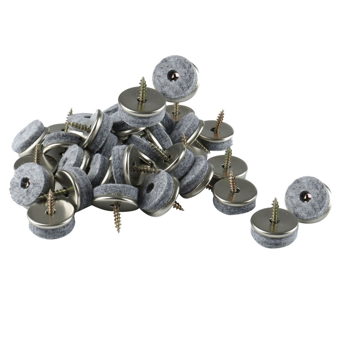 Screw Felt Glider Furniture Pads DIY Leg Feet Protectors 24mm 1" Dia