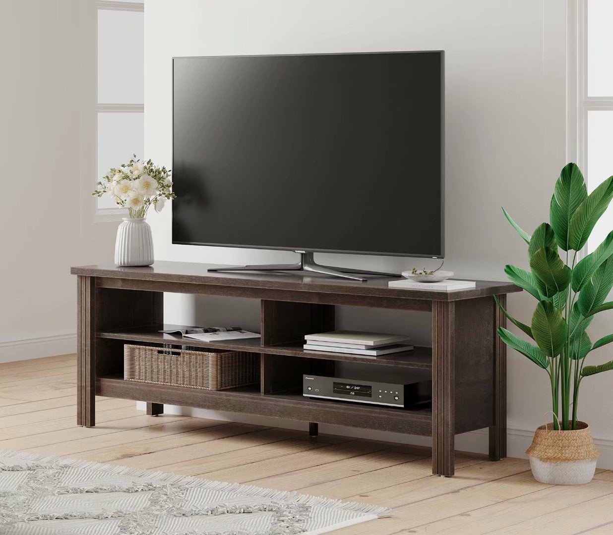WAMPAT Farmhouse TV Stand for 65'' Flat Screen, Console ...
