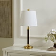 thumbnail image 5 of SAFAVIEH Vitale 22 in. Glam Brass Gold Iron Table Lamp with Off-white 100% Cotton Shade, 5 of 6