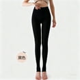 thumbnail image 7 of Mgmyaa Women's Fleece Lined Footless Tights - Fake Sheer Warm Pantyhose Thick Winter High Waist Leggings, 7 of 7
