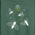 thumbnail image 3 of Instant Message - Moths On Lightbulb - Women's Lightweight French Terry Long Sleeve Shirt, 3 of 6