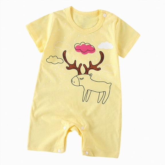 Dagaeig Baby Girl Romper 0 3 6 9 12 18 24 Months Baby Boy Summer Clothes Short Sleeve Bodysuit Infant Outfits Size 0-6 Months