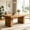 Light Brown, variant on Fnova 63'' Farmhouse Dining Table for 6 People, Rectangular Kitchen Dinner Table, Heavy-Duty Legs MDF Tabletop Industrial Style, for Family Meals, Banquets & Dining Room