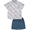 Ivory Star Floral, variant on Modern Moments by Gerber Baby and Toddler Boy Button Front Shirt and Short Set, 2-Piece, Sizes 0/3 Months - 5T