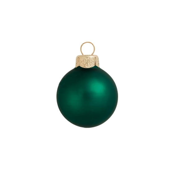 Whitehurst Matte Finish Glass Christmas Ball Ornaments - 4.75" (120mm) - Emerald Green - 4ct