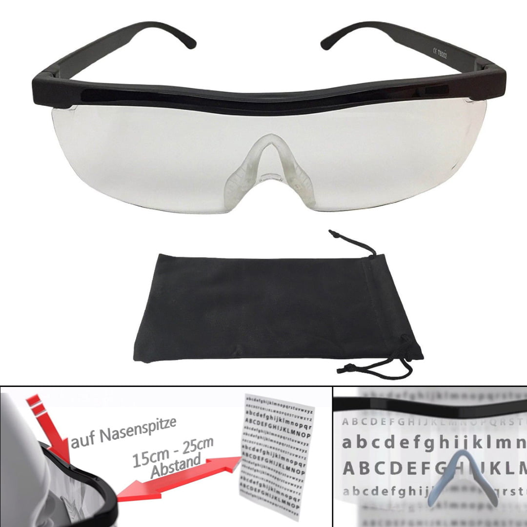 Magnifying Magnification Eyewear 200% Reading Watching TV Glasses Eyeglasses 