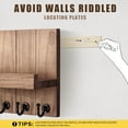 thumbnail image 4 of Key Holder for Wall Farmhouse Rustic Mail Organizer Floating Shelf for Home Kitchen Entryway Decor with Sturdy Key Hooks (Retro ), 4 of 6