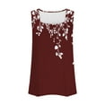 thumbnail image 5 of LiMoi Sleeveless Tops for Women Workout Womens Thick T Shirts Loose Fit Floral Shirts for Women Trendy Oversized Tops for Women, 5 of 5