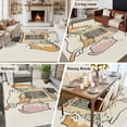 thumbnail image 5 of 5x7 Area Rugs for Living Room, Beige Cute Cat Non Slip Area Rugs for Kitchen Bedroom Entryway, Cartoon Funny Heater Cats Washable Carpet Runner Rug Floor Mats for Bedroom Home Decor, 5 of 8
