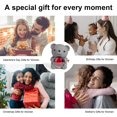 thumbnail image 3 of Boîte de Roses Rouges Préservées & Ours Rouge Mignon, Fleurs Éternelles Roses Cadeaux d'Anniversaire pour Elle Maman Femme Petite Amie Grand-Mère pour la Saint-Valentin Fête des Mères Noël, 3 of 5