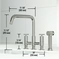 thumbnail image 5 of VIGO Cass Double Handle 8 in. Widespread Bridge Kitchen Faucet with Pull-Out Sprayer in Stainless Steel-VG02051ST, 5 of 15