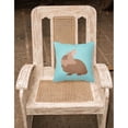 thumbnail image 2 of Carolines Treasures BB8134PW1818 Lionhead Rabbit Blue Check Fabric Decorative Pillow, 18 x 18 in., 2 of 2