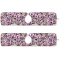 thumbnail image 2 of Coolnut Flowers Hummingbird Sink Splash Guard for Faucet 2 Packs Faucet Absorbent Mats, Summer Purple Floral Faucet Handle Drip Catcher Quickly Drying Mat for Kitchen Counter, 14.9"x5.5", 2 of 7