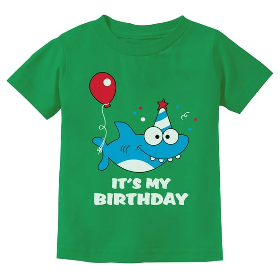 Tstars Boys Unisex Birthday Shark Birthday Party Shirt Funny Humor Graphic Tee Gift Birthday Party Birthday Gift Birthday Shirts for Boy B Day Toddler Kids Graphic T Shirt