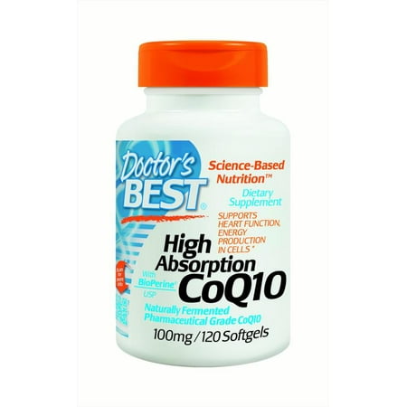 Doctor's Best High Absorption CoQ10 100 mg Tablets, 120 Ct