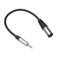 thumbnail image 2 of Keyboarant 0.3m XLR 3-Pin Male to 3.5mm Stereo Plug Shielded Microphone Mic Cable for Jack 3, 2 of 6