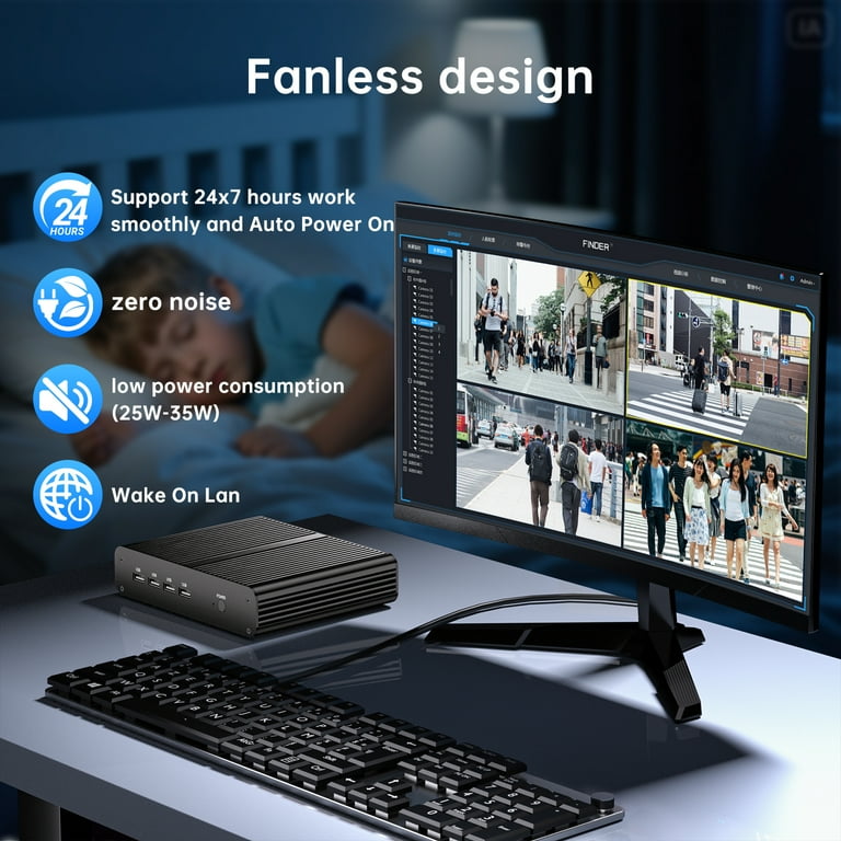 KINUPUTE Mini PC with i7-1165G7, 32G DDR4, 1T SSD, Windows 11 Pro
