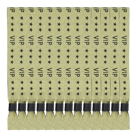 SEWCHICS Golden Party Wristbands for Home Use, Fabric Bands, Vip Marking, Quick Checkin, 20Pcs