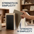 thumbnail image 2 of Unique Bargains Expandable L-Shaped Bookends with Compartments Home 2 Pcs Blue Night Black 5.2"L x 4.1"W x 7.7"H, 2 of 5