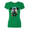 thumbnail image 2 of Wild Bobby, Colorful Pug DJ, Pop Culture, Women Slim Fit Junior Tee, Kelly, Medium, 2 of 4