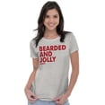 thumbnail image 3 of Xmas Bearded and Jolly Hashtag Santa Womens Fitted Plus Size Graphic Tee Brisco Brands 3X, 3 of 4