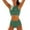 Green, variant on LUOGENLI Womens Swimsuits Large Bust Women Print Bikinis Swimsuit High Waist Bikini Set 2 PCS Beach Bathing Suit Swimwear Coffee Size L