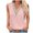 Pink, variant on ALLLIST Summer Tops Green Sleeveless Solid V-Neck Tank Tops Girls Tank Tops L