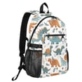 thumbnail image 2 of JIALIOU 14" Laptop Backpack Waterproof Airline Approved Stylish Casual Daypack for Travel Business College Work, Cartoon Dinosaurs Leaves, 2 of 8