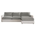 thumbnail image 4 of SureFit Cedar Stretch Textured Sectional Slipcover, Extra Long Couch Cushion, Single 80" x 48", Gray, 4 of 6