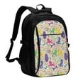 thumbnail image 1 of Fotbe Colorful Poodle Dog Mochila con Estampado y Puerto USB para Hombre y Mujer, Mochila Antirrobo, Mochila de Viaje, Mochila Escolar, Mochila Universitaria, 1 of 7