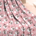 thumbnail image 3 of Pink Cow Strawberry Hat Pattern Blanket,Comfortable Soft Flannel Throw Blanket,All Season,Warm Lightweight Blankets for Sofa Bed Couch Living Room Chair,50"x60", 3 of 4