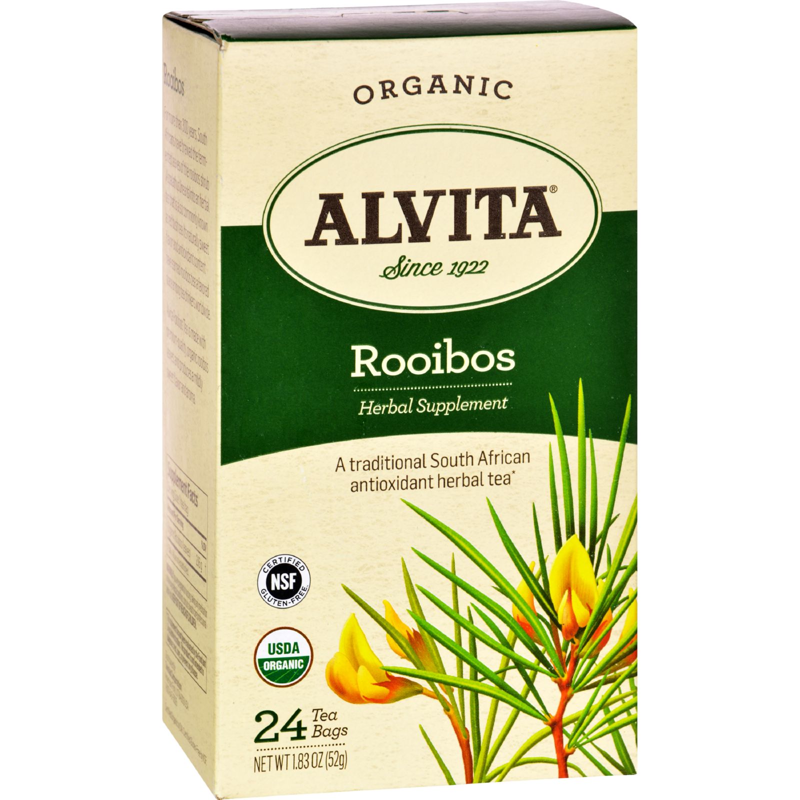 Alvita Tea Organic Rooibos Herbal 24 Tea Bags (Pack of 2) by U-Nutra