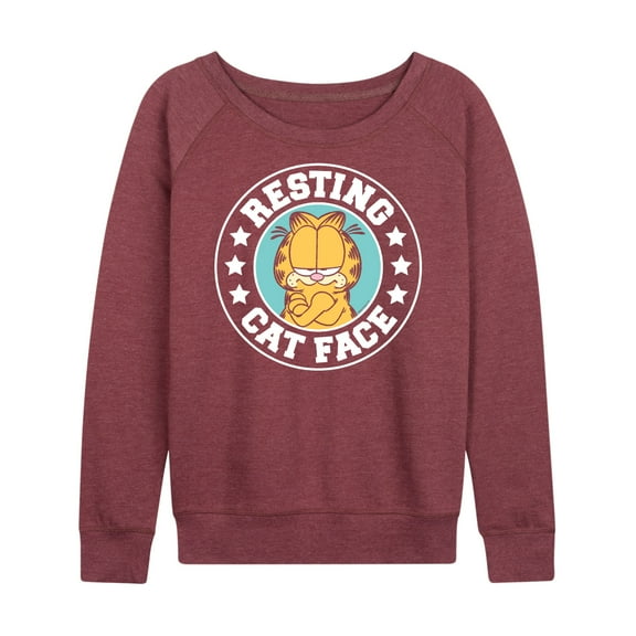 Garfield - Resting Cat Face - Women's Lightweight French Terry Long Sleeve Shirt