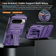 thumbnail image 5 of for Google Pixel 10 /10 Pro Phone Case with Sliding Camera Cover, Military Grade Shockproof Protection Mobile Case with Kickstand & Matte Textured Rugged TPU PC Protective Hybrid Cover, Purple, 5 of 9