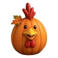 thumbnail image 2 of Animal Pumpkin Figurines – Halloween Funny Resin Farm Statue, Cute Cow Duck Sheep Pig Chicken for Fall Thanksgiving Table Centerpiece, Harvest Season Decor, 2 of 6