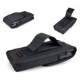 thumbnail image 3 of Aubaddy Dual Phone Holster for All iPhone (16 15 14 13 12 11)Pro Max/Plus, Nylon Double Phone Case for Samsung Galaxy (S24 S23 S22 S21 S20) Ultra/Plus/FE, A73 A55 A54 A53, Black, 3 of 5