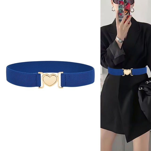 Cinturón fino con hebilla para mujer, cinturón decorativo con falda, cinturón elástico estrecho, cinturón versátil de algodón.