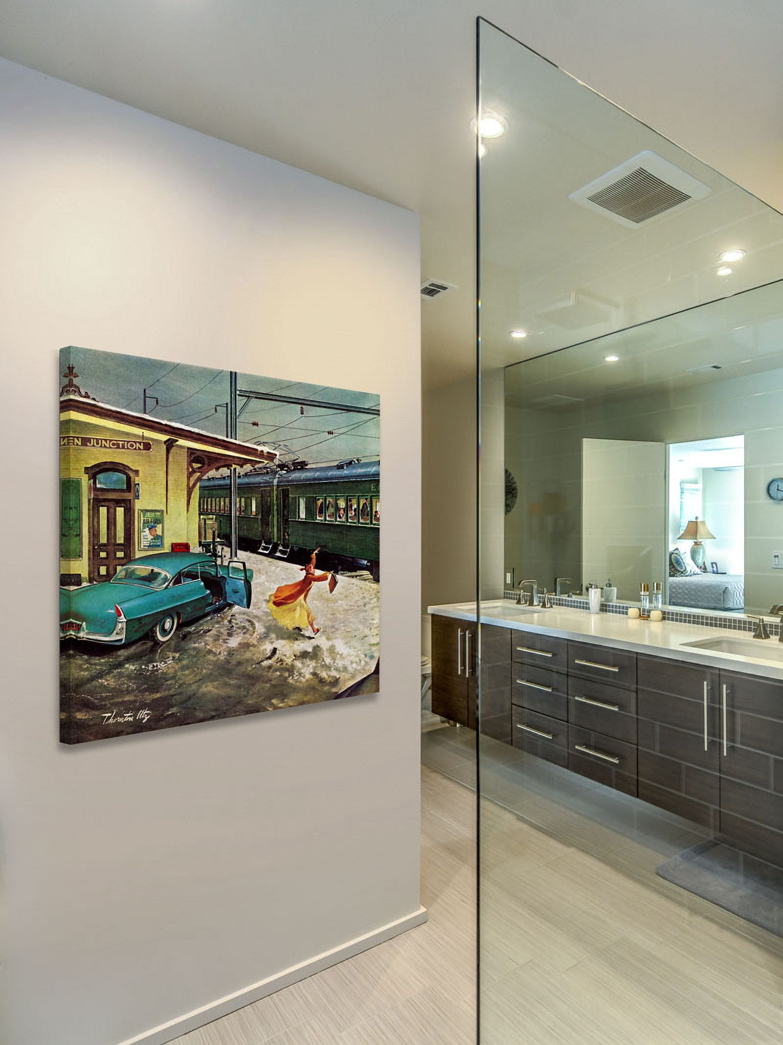 Marmont Hill "Catching the Train" Painting Print on Canvas
