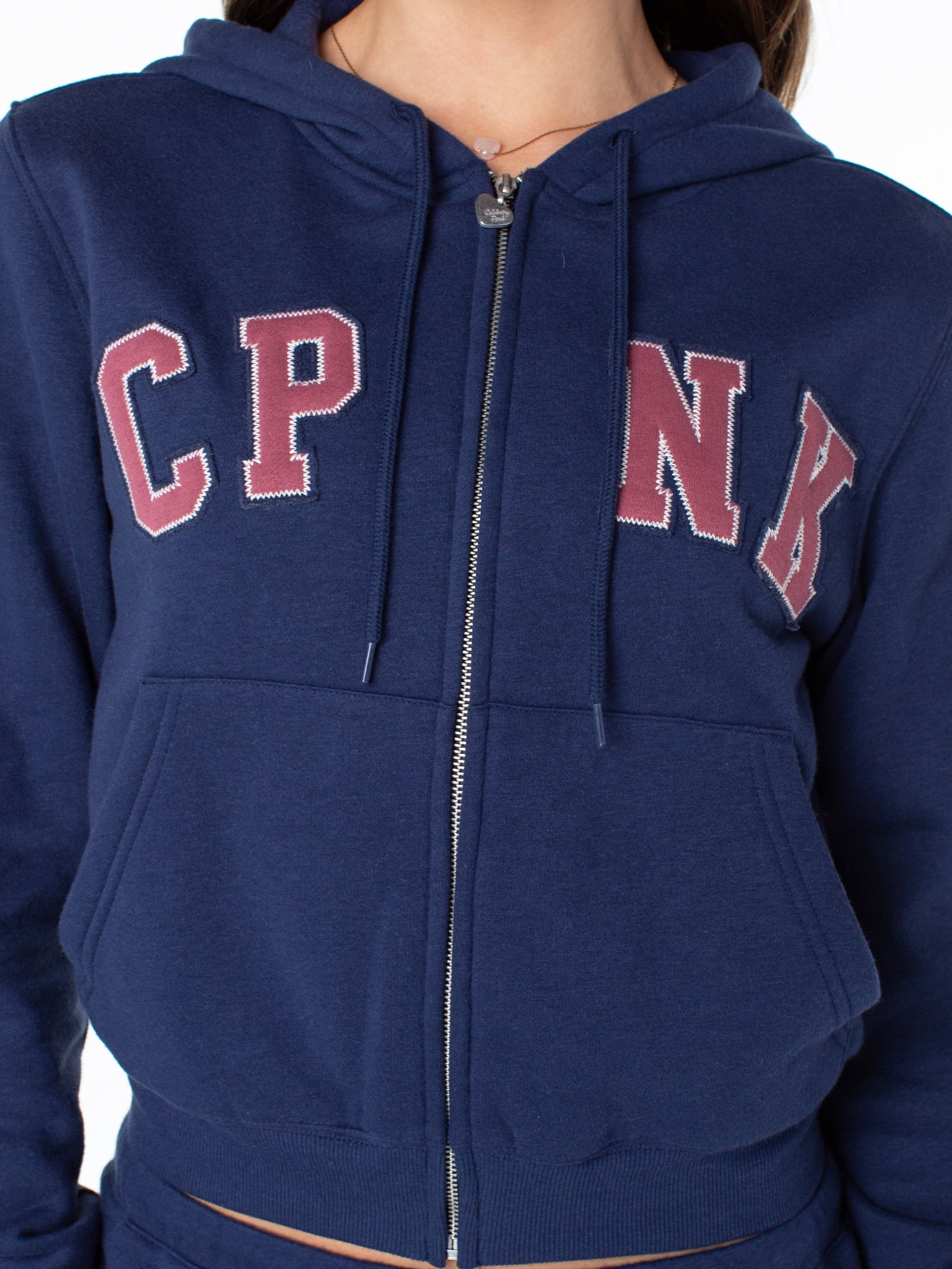 Celebrity Pink Women's Signature Zip Up Fleece Hoodie Sweatshirt, Sizes XS-XXXL