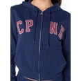 thumbnail image 6 of Celebrity Pink Women's Signature Zip Up Fleece Hoodie Sweatshirt, Sizes XS-XXXL, 6 of 7