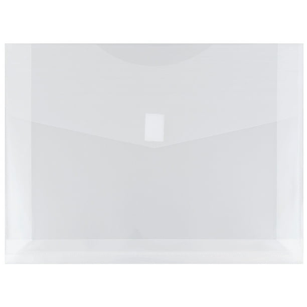 JAM Plastic Envelopes with Hook & Loop Closure, 2" Expansion, Letter Booklet, 9 3/4" x 13