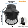 thumbnail image 2 of Mosquito Heat Net Sun Hat with Neck Flap, UPF 50+ UV Protection Safari Cap Wide Brim Fishing Hiking Hat for Men Women, Camouflage Gray, 2 of 7