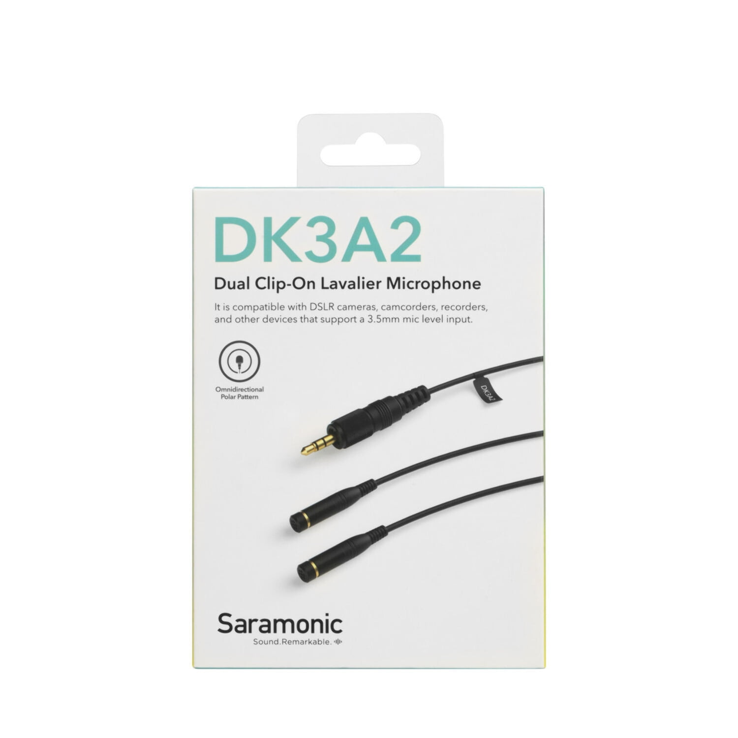 Saramonic DK3A2 2-Person Dual Omni Lavalier w/ Locking 3.5mm TRS for Recorders, Transmitters, Cameras & More