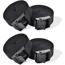 4PCS Tie Down Straps, Heavy Duty Lashing Straps Adjustable Cam Buckle Tie-Down Straps for Motorcycle, Cargo, Trucks,Trailer,Luggage, 16 ft x 1 in, Black