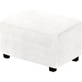 thumbnail image 1 of N/A Ottoman Covers Slipcover Rectangle, Stretch Velvet Ottoman Slipcovers of Foot Stool for Living Room, with Elastic Bottom, Machine Washable,A,130~160cm, 1 of 1