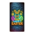 thumbnail image 2 of Happy Easter Door Cover, Bunny Banner Large Fabric Colorful Spring Welcome Decoration for Easter Party Photo Booth Background Favor Supplies, 35x71 Inches, 2 of 6