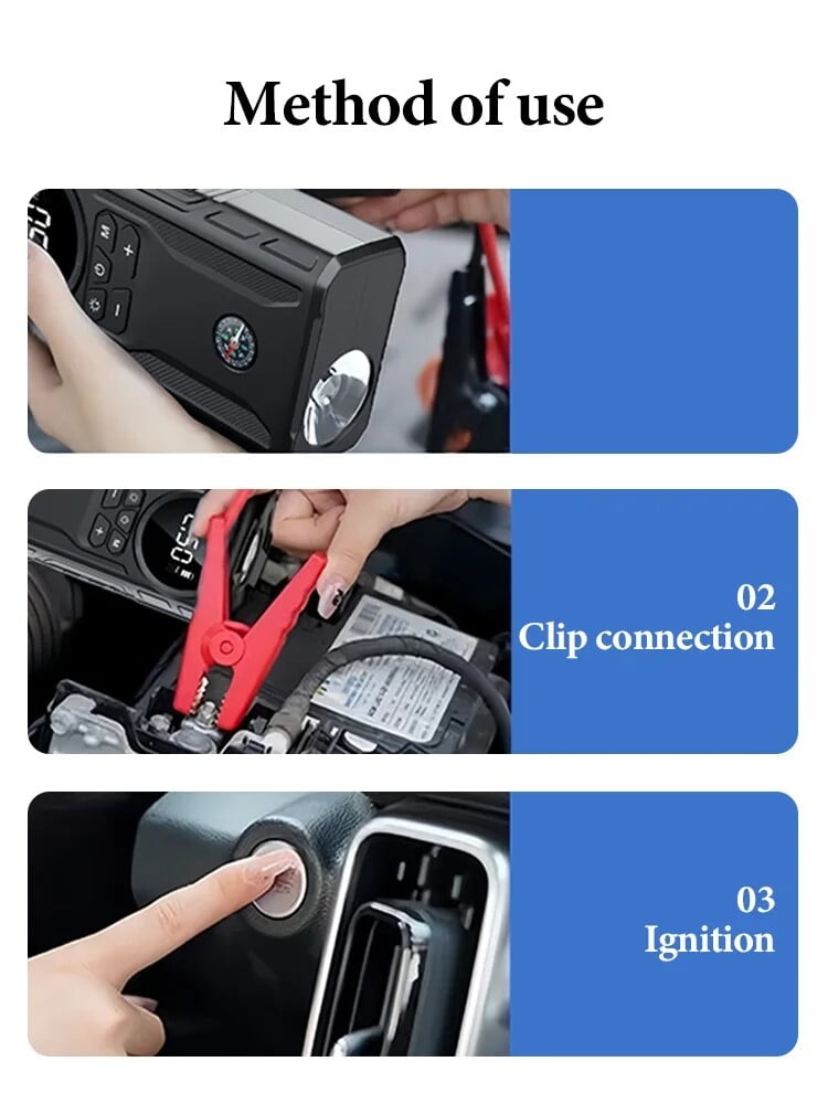 Audessy Car Jump Starter with Air Compressor Battery Pack Charger Tire Inflator Portable