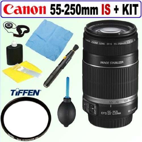 Canon EFS 55250mm f/4.05.6 IS II Telephoto Zoom Lens + Tiffen 58mm