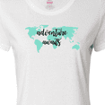 thumbnail image 4 of Inktastic Adventure Awaits Teal World Map Women's T-Shirt, 4 of 5